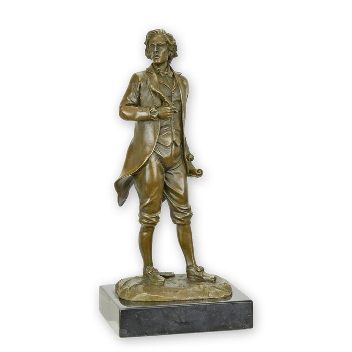 A BRONZE SCULPTURE OF CHOPIN