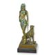 A BRONZE SCULPTURE OF CLEOPATRA WITH PANTHER
