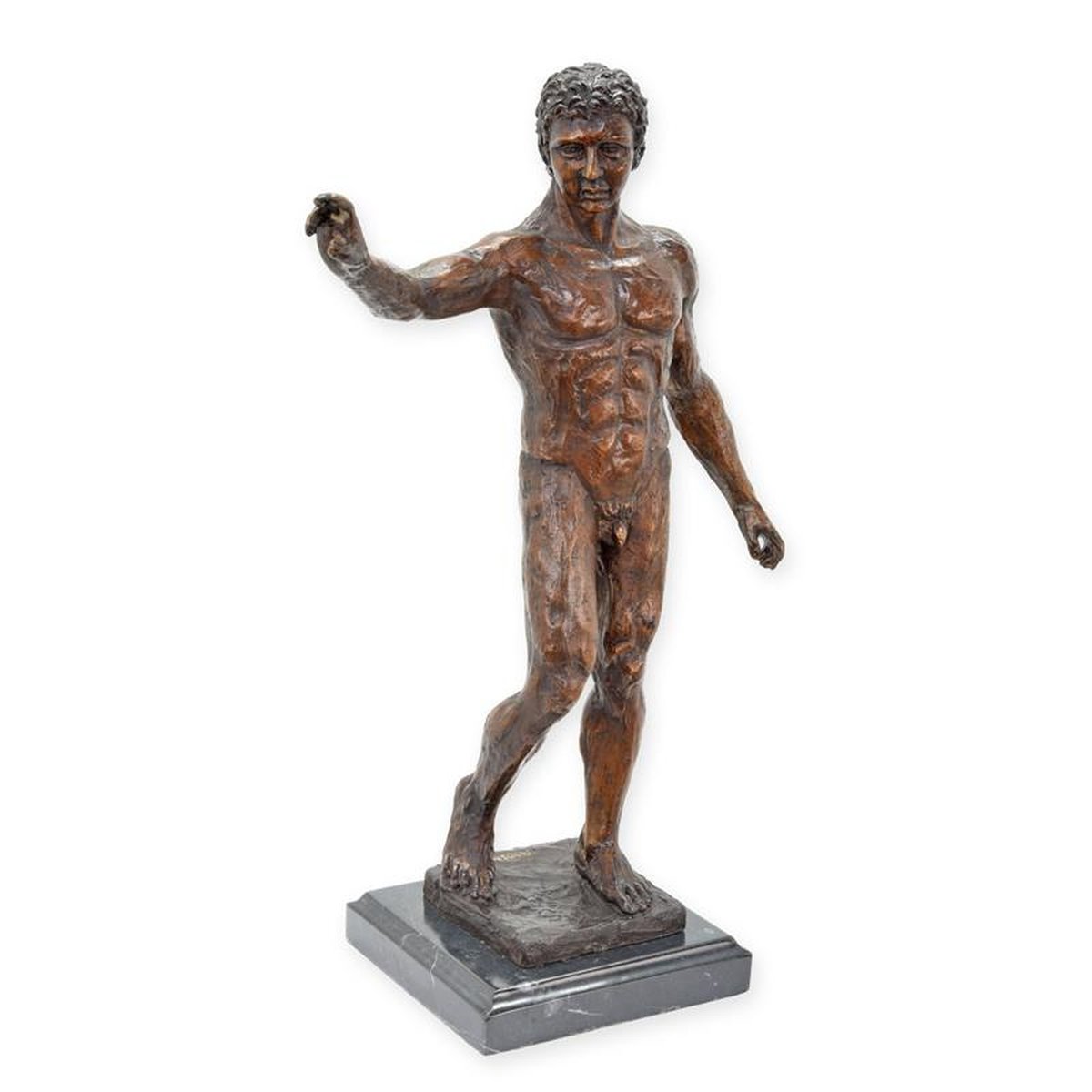 A BRONZE SCULPTURE OF DAVID