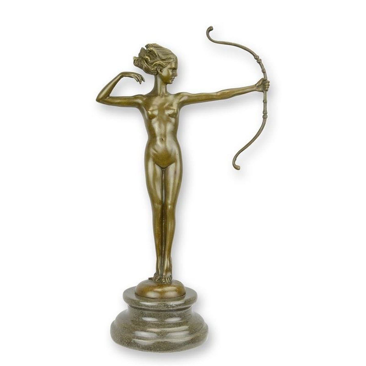 A Bronze Sculpture of Diana the Huntress