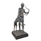 A BRONZE SCULPTURE OF DIANA WITH HOUND