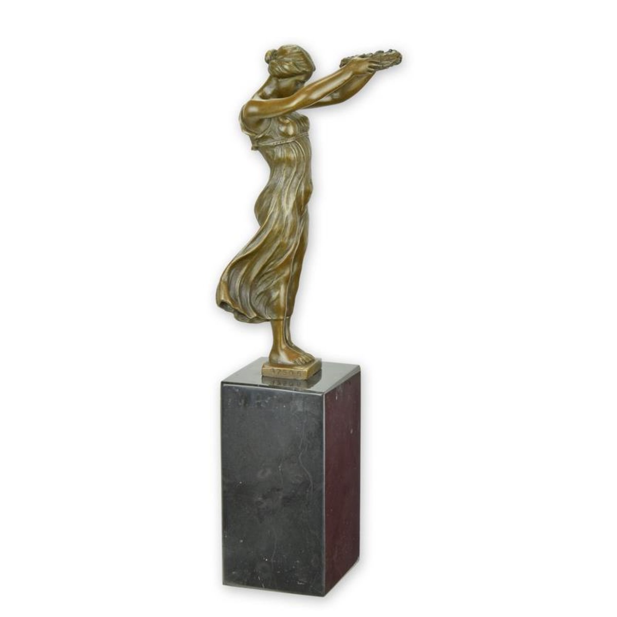 A BRONZE SCULPTURE OF GËLLE FRA OR THE GOLDEN LADY