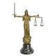 A BRONZE SCULPTURE OF LADY JUSTICE