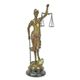 A BRONZE SCULPTURE OF LADY JUSTICE