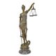 A BRONZE SCULPTURE OF LADY JUSTICE