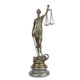 A BRONZE SCULPTURE OF LADY JUSTICE