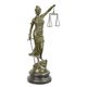 A BRONZE SCULPTURE OF LADY JUSTICE