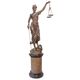 A BRONZE SCULPTURE OF LADY JUSTICE