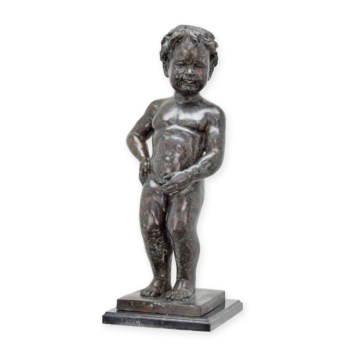 A BRONZE SCULPTURE OF LITTLE PISSING MAN""