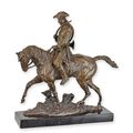 A BRONZE SCULPTURE OF LOUIS XV ON HORSEBACK