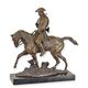 A BRONZE SCULPTURE OF LOUIS XV ON HORSEBACK