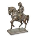 A BRONZE SCULPTURE OF NAPOLEON ON HORSEBACK