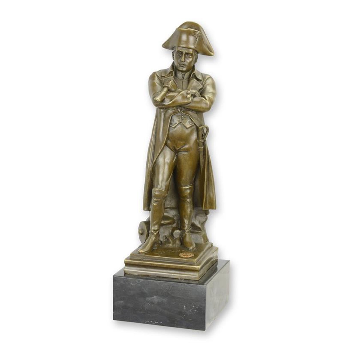 A BRONZE SCULPTURE OF NAPOLEON