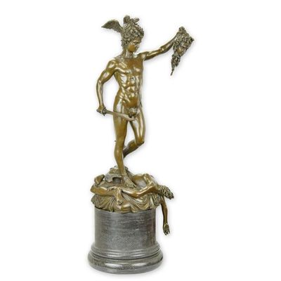 A BRONZE SCULPTURE OF PERSEUS WITH THE HEAD OF MEDUSA