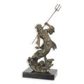 A BRONZE SCULPTURE OF POSEIDON