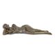 A BRONZE SCULPTURE OF RECLINING NUDE WOMAN