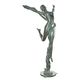 A BRONZE SCULPTURE OF SCARF DANCER