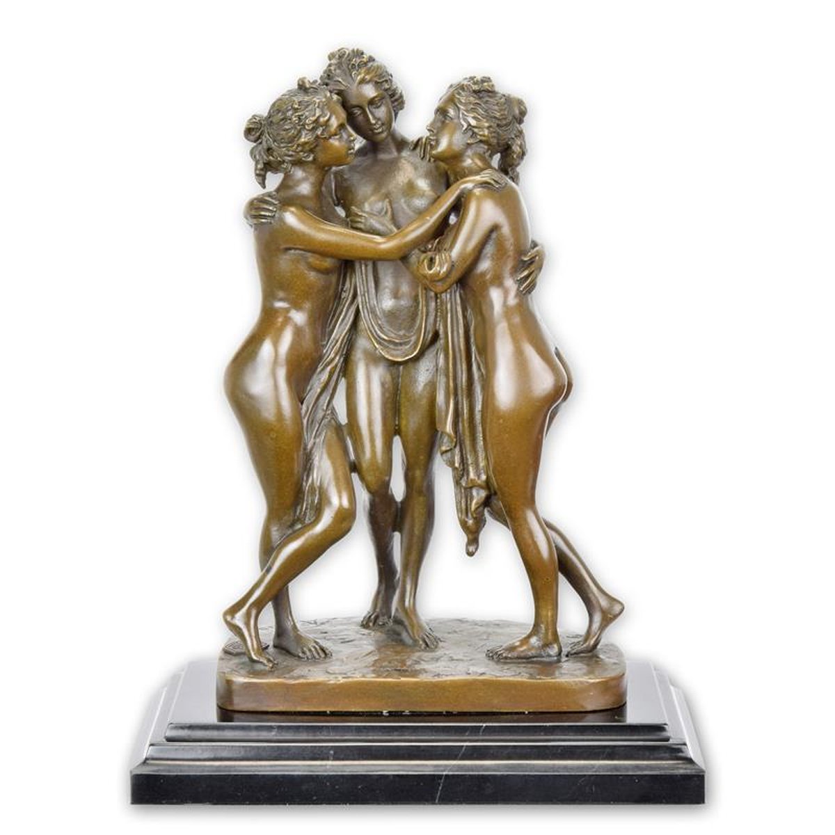 A BRONZE SCULPTURE OF THE 3 GRACES