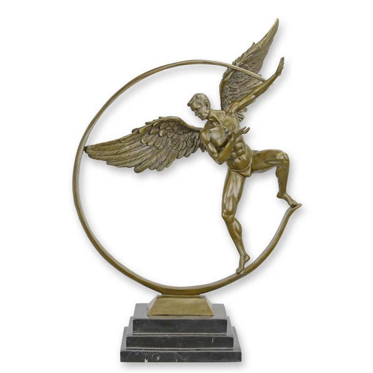 A BRONZE SCULPTURE OF THE CONTEMPORARY ICARUS