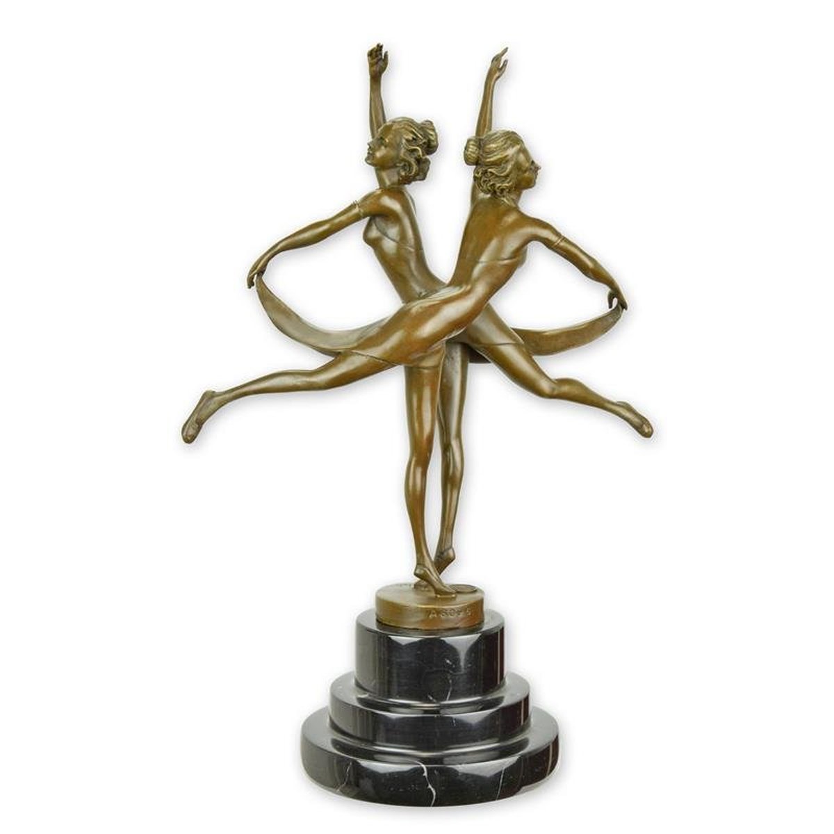 A Bronze Sculpture of the Dancing Sisters