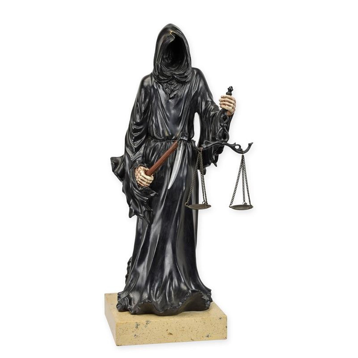 A BRONZE SCULPTURE OF THE GRIM REAPER