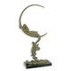 A BRONZE SCULPTURE OF THE HALF MOON MERMAID