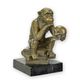 A BRONZE SCULPTURE OF THE PHILOSOPHIZING DARWIN MONKEY