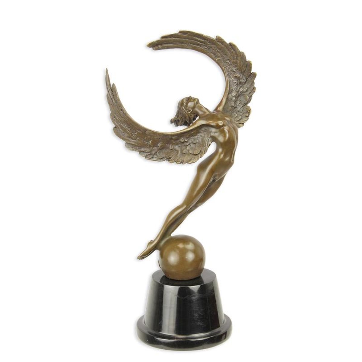 A BRONZE SCULPTURE OF THE RISING DAY