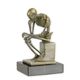 A BRONZE SCULPTURE OF THE SKELETON THINKER