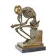 A BRONZE SCULPTURE OF THE SKELETON THINKER