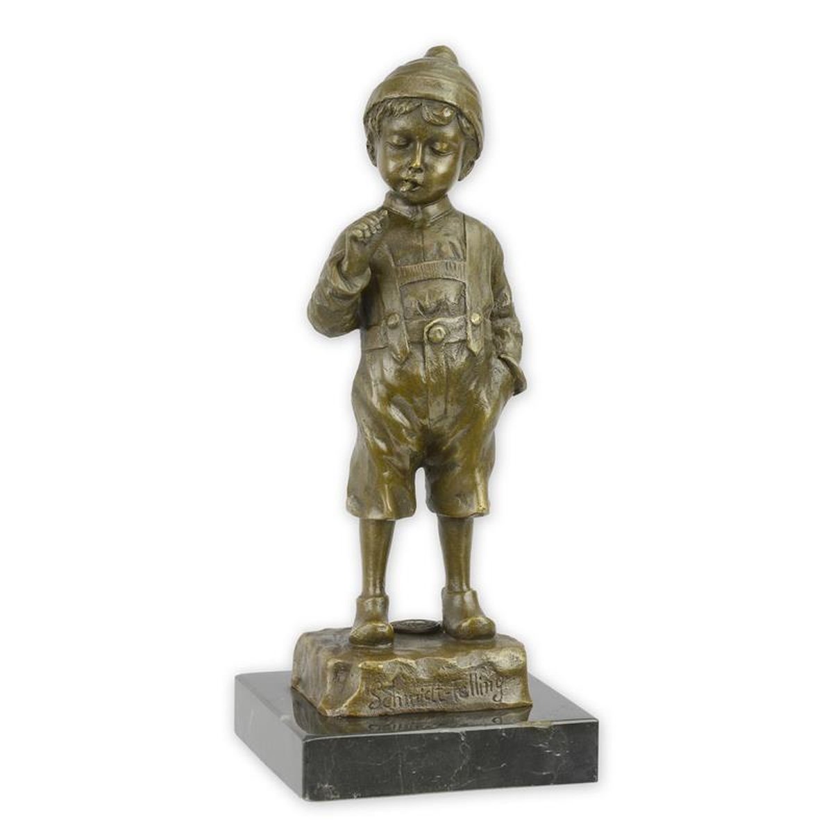 A BRONZE SCULPTURE OF THE SMOKER