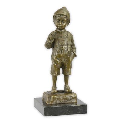 A BRONZE SCULPTURE OF THE SMOKER