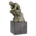 A BRONZE SCULPTURE OF THE THINKER