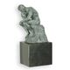 A BRONZE SCULPTURE OF THE THINKER - GREEN FINISH