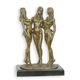 A BRONZE SCULPTURE OF THE THREE GRACES