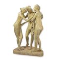 A BRONZE SCULPTURE OF THE THREE GRACES