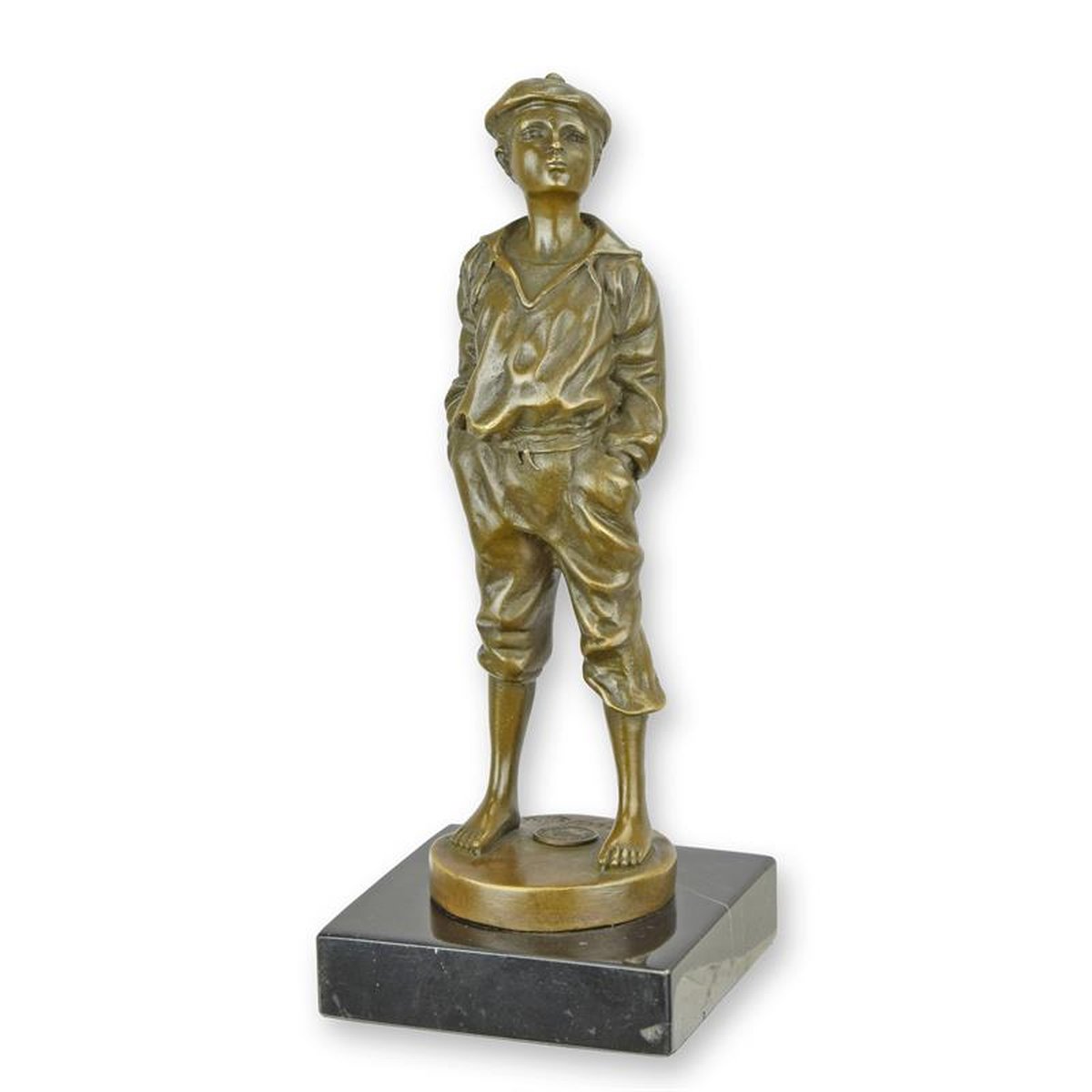 A BRONZE SCULPTURE OF THE WHISTLER