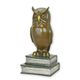 A BRONZE SCULPTURE OF THE WISE OWL