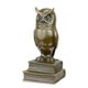 A BRONZE SCULPTURE OF THE WISE OWL