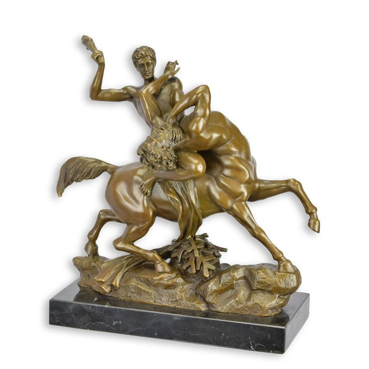 A BRONZE SCULPTURE OF THESEUS SLAYING THE CENTAUR BIANOR