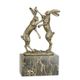 A BRONZE SCULPTURE OF TWO BOXING HARES