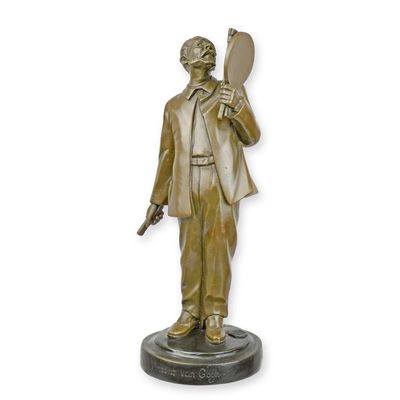 A BRONZE SCULPTURE OF VINCENT VAN GOGH