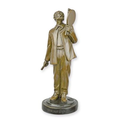 A BRONZE SCULPTURE OF VINCENT VAN GOGH