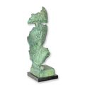 A BRONZE SCULPTURE SPEAK NO EVIL" - GREEN"