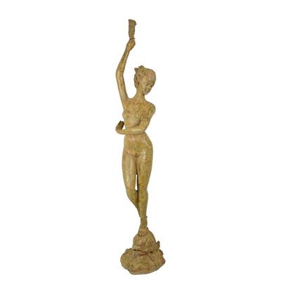 A BRONZE SEA NYMPH FOUNTAIN