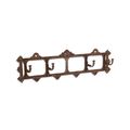 A BROWN CAST IRON COAT HOOK