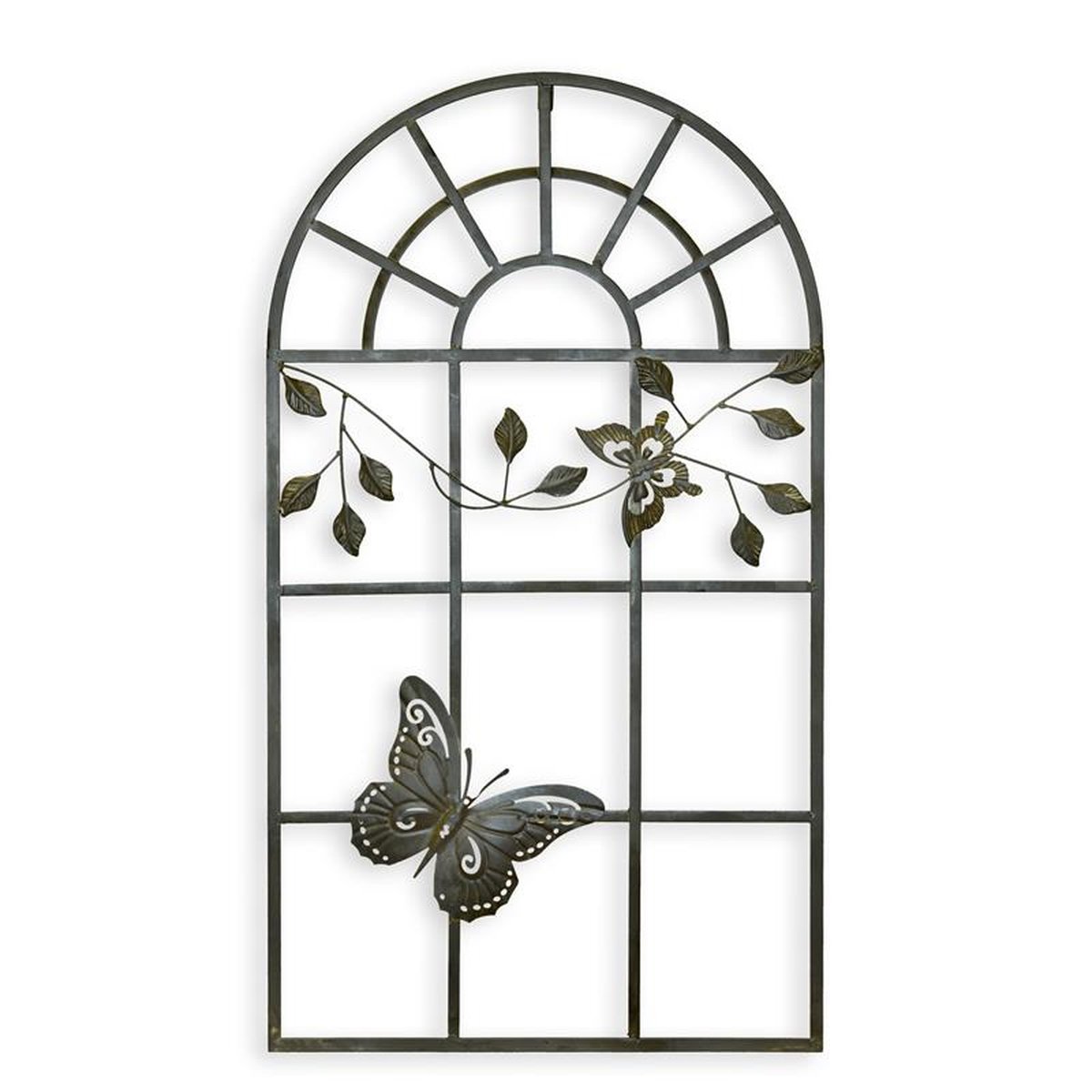 A BROWN WINDOW WALL DECORATION