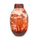 A CAMEO GLASS BALUSTER VASE 'AFRICAN ELEPHANT'