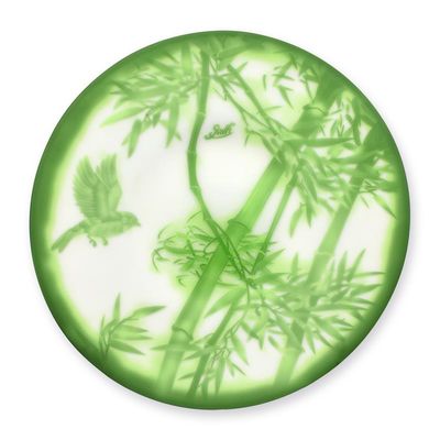 A CAMEO GLASS SHALLOW BOWL 'BAMBOO'
