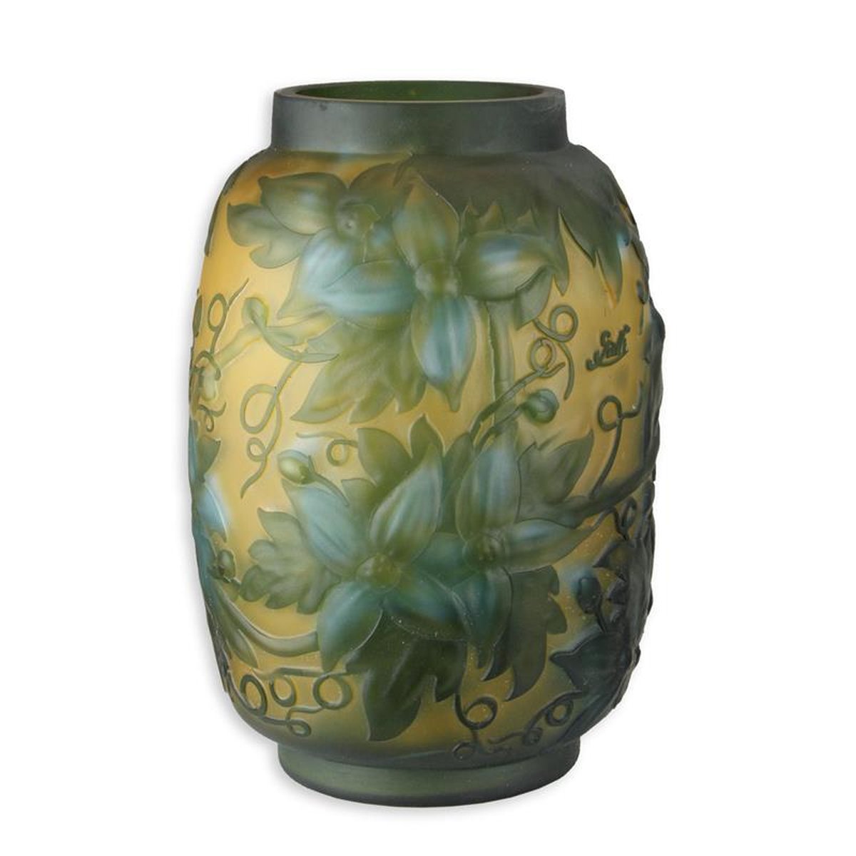 A CAMEO GLASS VASE 'BALLOON FLOWERS'